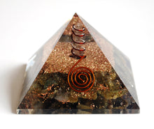 Load image into Gallery viewer, Large Labradorite Crystal Chips Orgone Pyramid