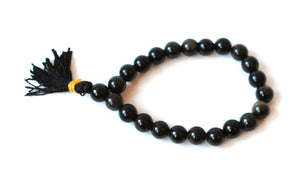 Black Obsidian Crystal Beaded Power Bracelet