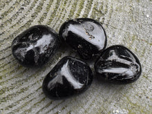 Load image into Gallery viewer, Black Tourmaline Crystal Tumble Stone