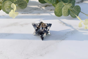 Black Tourmaline Crystal Orgone Merkaba Star | Reiju