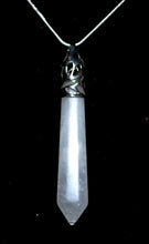 Load image into Gallery viewer, Clear Quartz Polished Faceted Crystal Pendant Inc Silver Chain Necklace