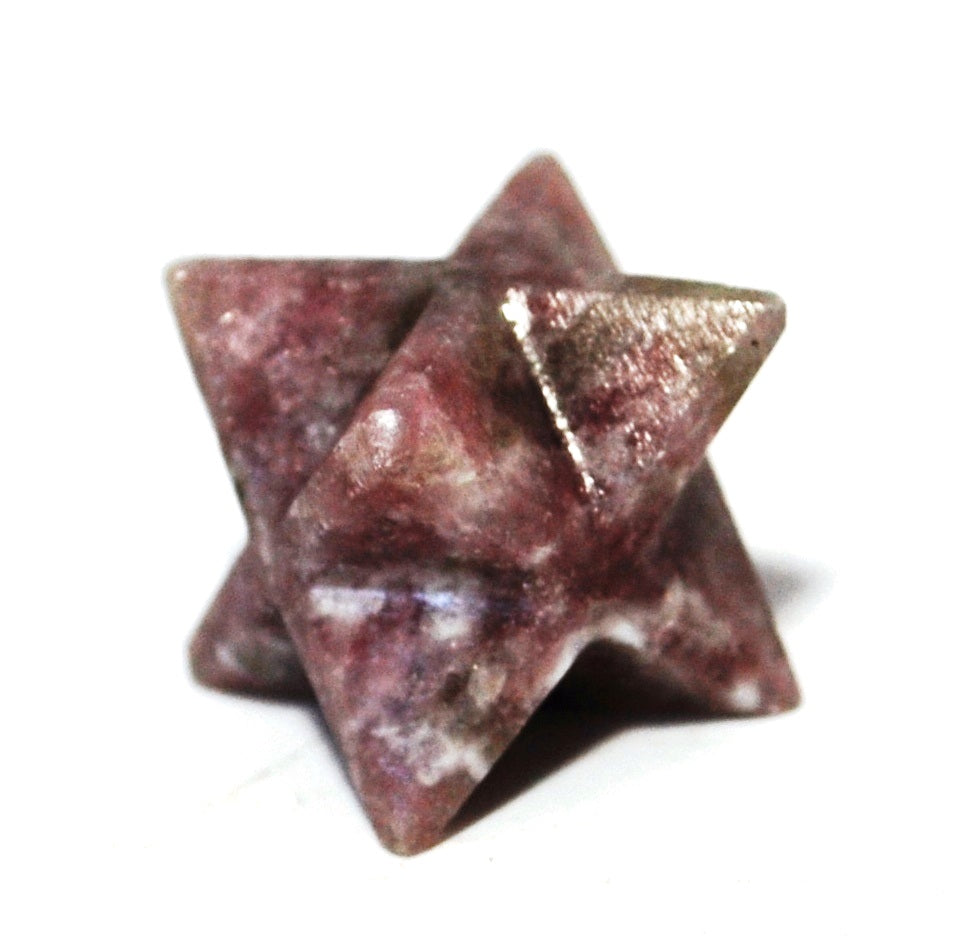 Lepidolite Crystal Merkaba Star