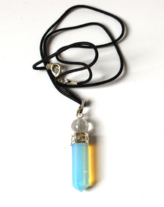 Opalite pendant Inc Clear Quartz & Cord Gift Wrapped - Krystal Gifts UK