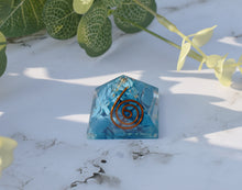 Load image into Gallery viewer, Turquoise Crystal Orgone Small Pyramid