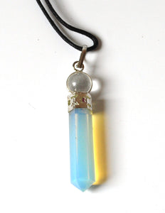 Opalite pendant Inc Clear Quartz & Cord Gift Wrapped - Krystal Gifts UK