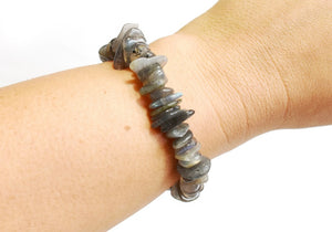 AA Grade Labradorite Beads Natural Crystal Stone Chip Bracelet Inc Luxury Gift Box