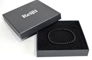 Black Obsidian Beaded Elasticated Bracelet