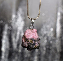 Load image into Gallery viewer, Rhodonite Raw Crystal Pendant