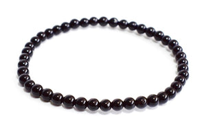 Black Obsidian Beaded Elasticated Bracelet