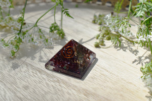 Ruby Crystal Small Orgone Pyramid