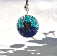 Load image into Gallery viewer, Archangel Michael Orgone Pendant Natural Lapis Lazuli Topaz Inc Silver Chain, Blue Coloured |Reiju