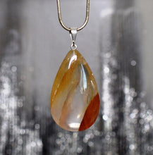 Load image into Gallery viewer, Golden Yellow Healer Quartz &#39;Hematoid&#39; Natural &amp; Unique Polished Crystal Stone Pendant &amp; 18&quot; Chain
