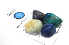 Load image into Gallery viewer, Throat Chakra Crystal Tumble Stone Healing Set