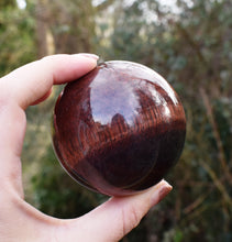 Load image into Gallery viewer, Large Natural &amp; Unique Red Tigers Eye Crystal Stone Polished Sphere Ball Piece 390g Inc Luxury Gift Box