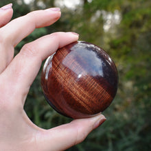 Load image into Gallery viewer, Large Natural &amp; Unique Red Tigers Eye Crystal Stone Polished Sphere Ball Piece 390g Inc Luxury Gift Box