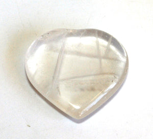 Clear Quartz Natural Crystal Heart Stone In Angel Wings Dish Gift Wrapped