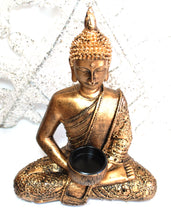 Load image into Gallery viewer, Large Gold Thai Buddha With Candle Holder Colour Gift Present 27cm 100939 - Krystal Gifts UK