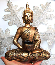 Load image into Gallery viewer, Large Gold Thai Buddha With Candle Holder Colour Gift Present 27cm 100939 - Krystal Gifts UK