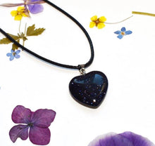 Load image into Gallery viewer, Blue Goldstone Sparkly Heart Pendant