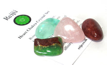 Load image into Gallery viewer, Heart Chakra Crystal Tumble Stone Healing Set (Beautifully Gift Wrapped)