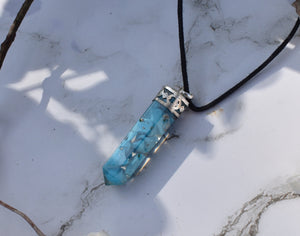 Turquoise Howlite Crystal Orgone Pendant
