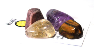 Solar Plexus Chakra Crystal Tumble Stone Healing Set
