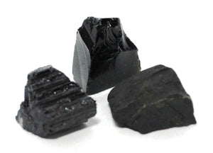 'Protection' Natural & Unique Crystals Pocket Gift Set Inc Shungite, Black Tourmaline & Black Obsidian