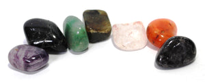 Natural "Crystals of Meditation" Tumble Stone Set Of Seven Gemstones