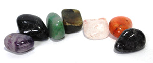 Natural "Crystals of Meditation" Tumble Stone Set Of Seven Gemstones