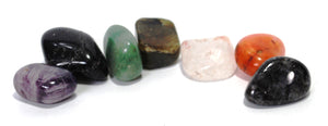 Natural "Crystals of Meditation" Tumble Stone Set Of Seven Gemstones