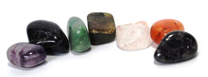 Natural "Crystals of Meditation" Tumble Stone Set Of Seven Gemstones
