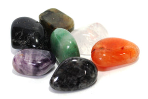 Natural "Crystals of Meditation" Tumble Stone Set Of Seven Gemstones