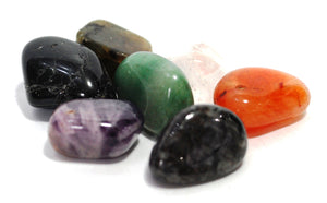 Natural "Crystals of Meditation" Tumble Stone Set Of Seven Gemstones