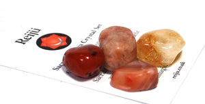 Sacral Chakra Crystal Tumble Stone Healing Set