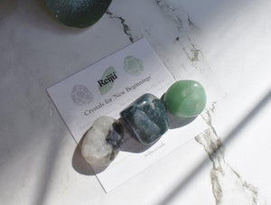 "Crystals For New Beginnings" Tumble Stone Set Reiki Charged