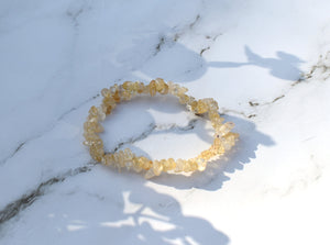 Citrine Yellow Crystal Stone Chips Bracelet