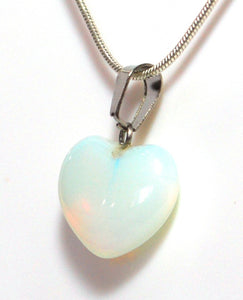 Opalite Heart Crystal Pendant