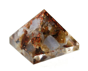 Blue Lace Agate Small Crystal Orgone Pyramid
