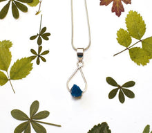 Load image into Gallery viewer, Cavansite Natural Blue Crystal 925 Sterling Silver Pendant &amp; Necklace Inc Gift Box &amp; Benefits Tag