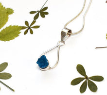 Load image into Gallery viewer, Cavansite Natural Blue Crystal 925 Sterling Silver Pendant &amp; Necklace Inc Gift Box &amp; Benefits Tag