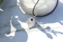 Load image into Gallery viewer, Clear Quartz &amp; Black Tourmaline Natural Arrowhead Pendant Necklace