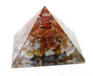 Large Blue Lace Agate Natural Crystal Stone Orgone Pyramid