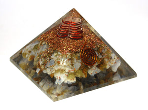 Large Blue Lace Agate Natural Crystal Stone Orgone Pyramid