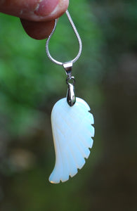 Opalite Crystal Angel Wing Pendant