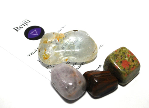 Third Eye Chakra Crystal Tumble Stone Healing Set