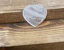 Load image into Gallery viewer, Clear Quartz Polished Crystal Stone Heart Pendant