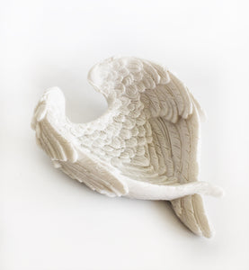 Stunning Large White Angel Wings Dish Bowl Gift Decorative Accessory Present - Krystal Gifts UK