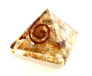 Citrine Crystal Orgone Pyramid - Krystal Gifts UK