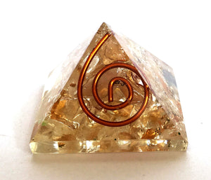 Citrine Crystal Orgone Pyramid - Krystal Gifts UK