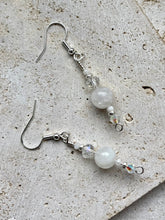 Load image into Gallery viewer, Moonstone &amp; Swarovski Crystal Beaded Earrings